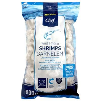 METRO Chef Krevety loupané bez střívka VN 31/40 mraž. 800 g