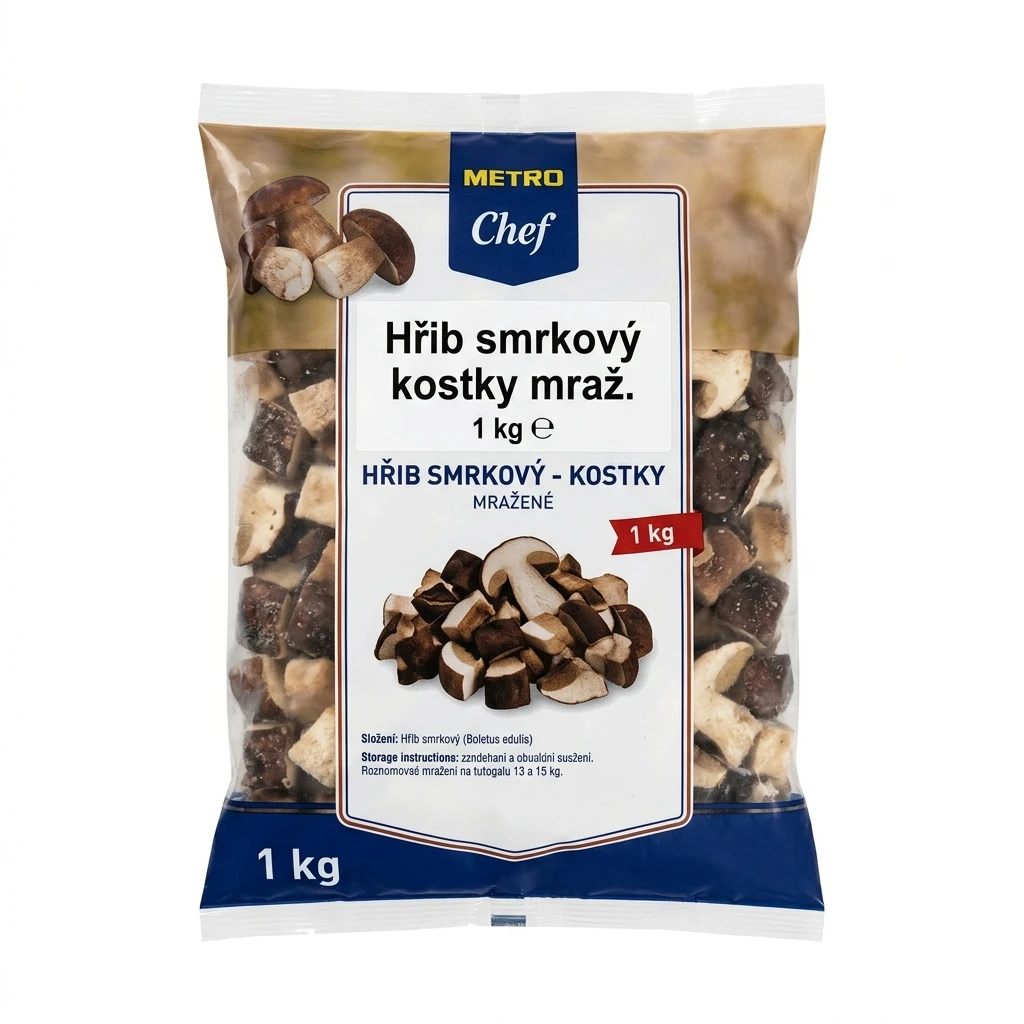 METRO Chef Hřib smrkový kostky mraž. 1 kg