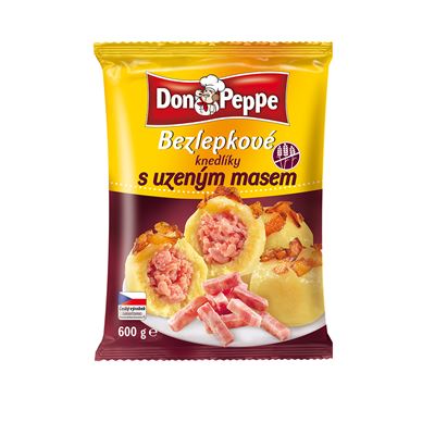 DON PEPPE Knedlík s uzeným masem bezlepkový mraž. 600 g