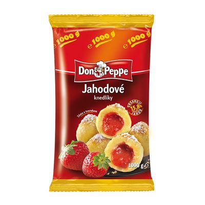 DON PEPPE Knedlíky tvarohové jahodové mraž. 1 kg