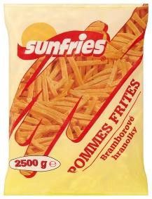 sunfries hranolky mraž. 4 x 2,5 kg