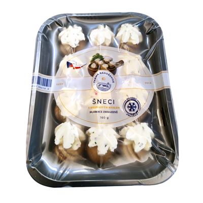 Šneci s bylinkovým máslem 12 ks mraž. 160 g