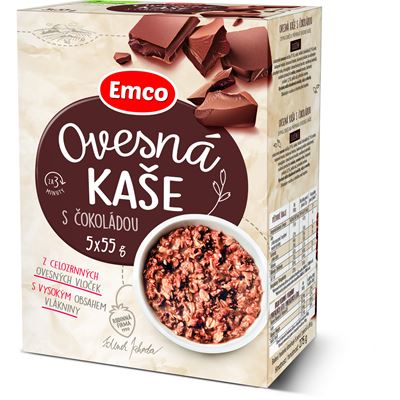 Emco Kaše ovesná s čokoládou 5 x 55 g