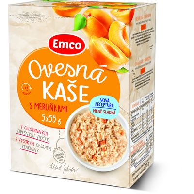 Emco Kaše ovesná s meruňkami 5 x 55 g