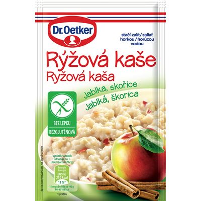 Dr. Oetker Rýžová kaše jablko skořice bez lepku 52 g