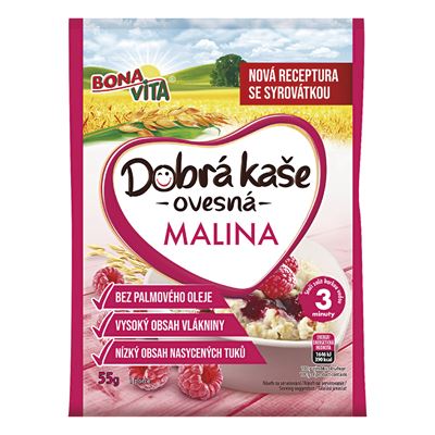 BONAVITA Dobrá kaše ovesná malina 55 g
