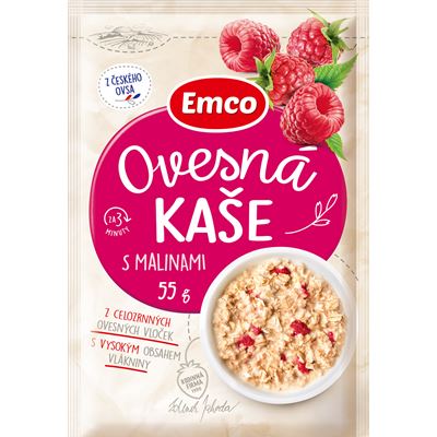 Emco Ovesná kaše malina 55 g