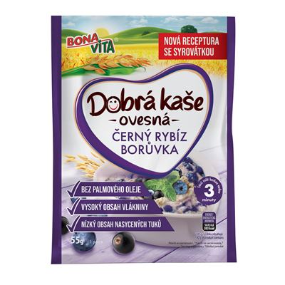BONAVITA Dobrá kaše rybíz borůvka 55 g