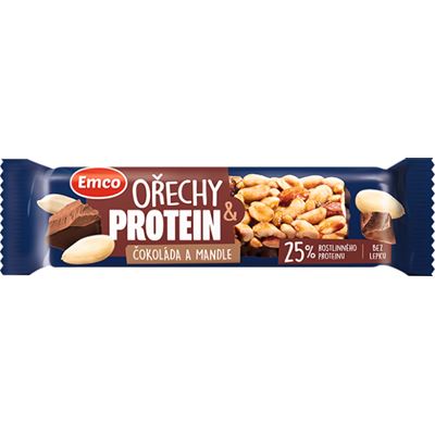 Emco Protein tyčinka čokoláda mandle 20 x 40 g
