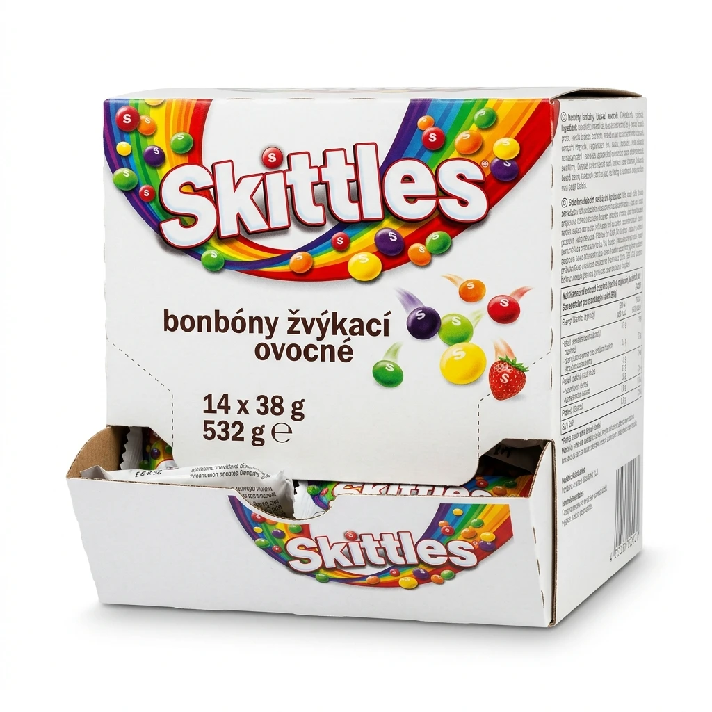 Skittles bonbóny žvýkací ovocné 14 x 38 g