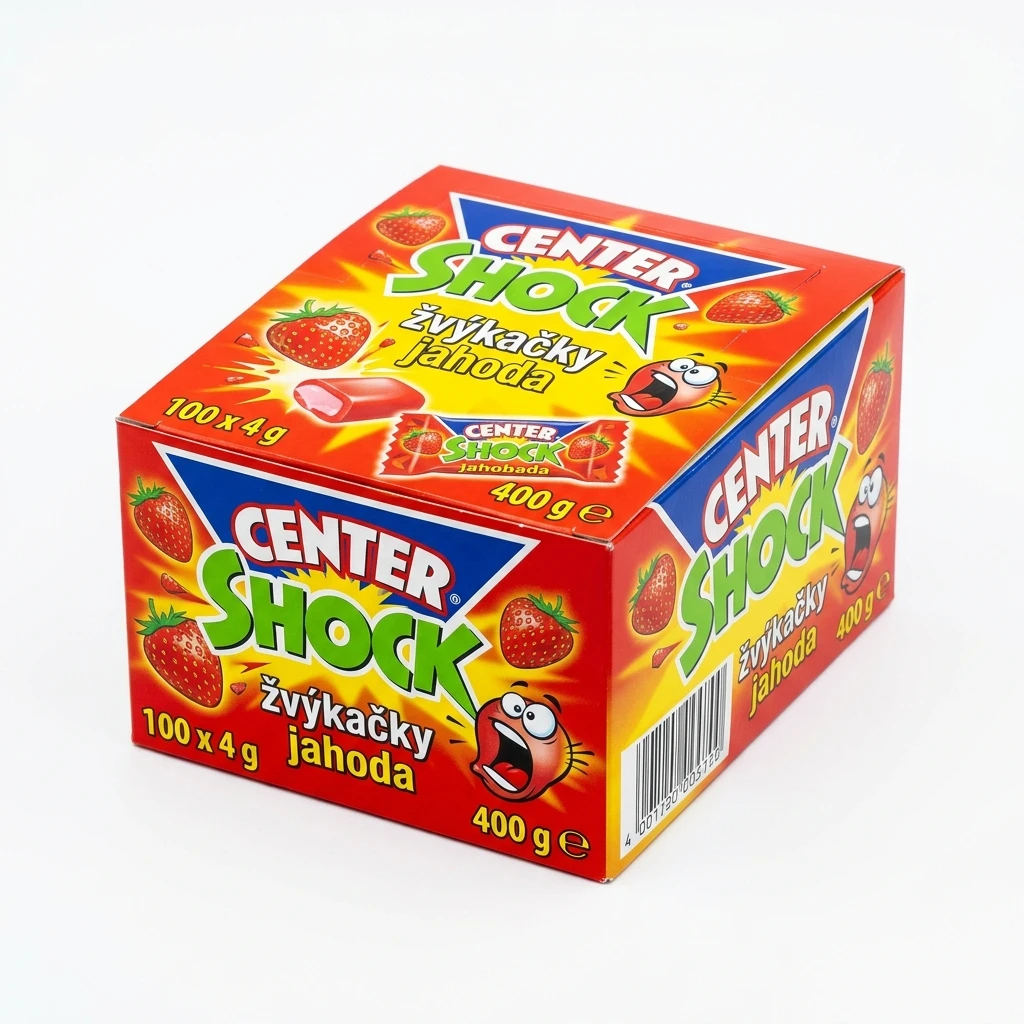 Center Shock žvýkačky jahoda 100 x 4 g