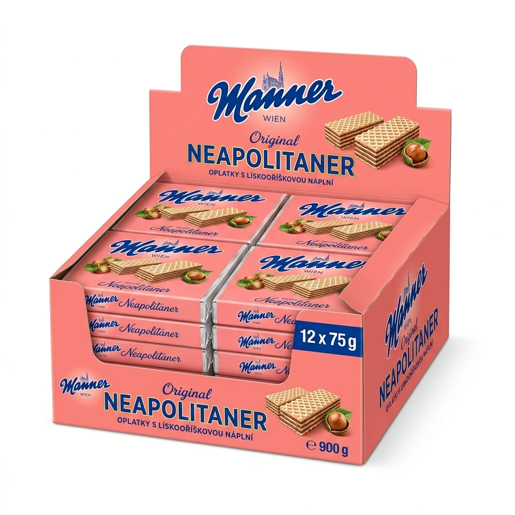 Manner Neapolitaner oplatky oříškové 12 x 75 g