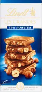 Lindt Les Grandes Milk Hazelnut čokoláda 150 g