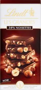 Lindt Les Grandes Dark Hazelnut čokoláda 150 g