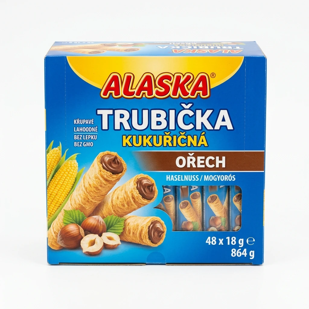 Alaska Trubička kukuřičná ořech 48 x 18 g