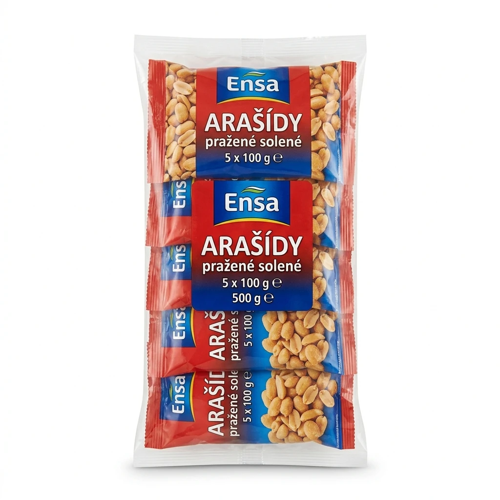 Ensa Arašídy pražené solené 5 x 100 g
