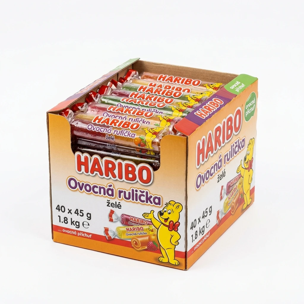 HARIBO Ovocná rulička želé 40 x 45 g