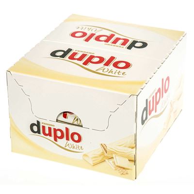 Duplo bílé Oplatka s polevou z bílé čokolády a náplní 40 x 18,2 g