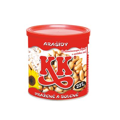 KK Arašídy pražené solené 227 g plech