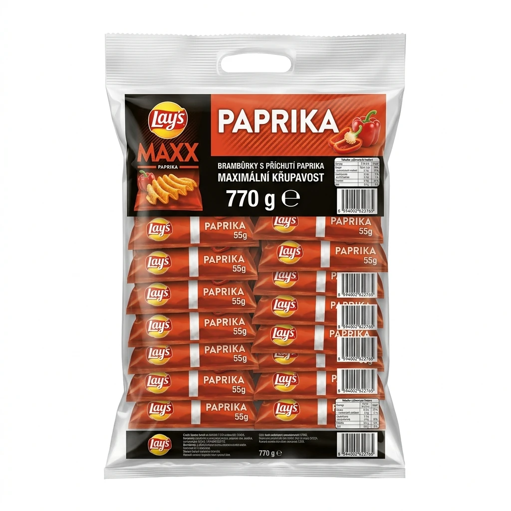Lay's Maxx Paprika chipsy 14 x 55 g