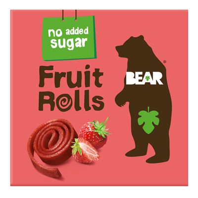 lotus BEAR Fruit Rolls ovocné rolované plátky jahoda 5 x 20 g