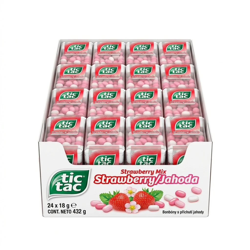tic tac Bonbóny Strawberry/jahoda 24 x 18 g