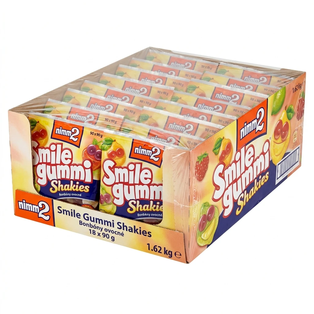 nimm2 Smile Gummi Shakies Bonbóny ovocné 18 x 90 g