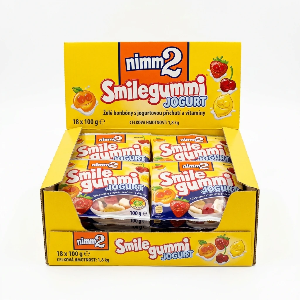 nimm2 Smile Gummi Jogurt Želé bonbóny 18 x 100 g