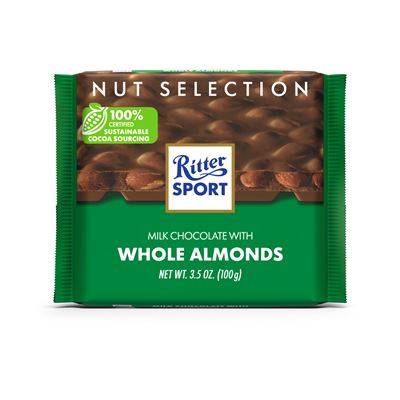 Ritter Sport Čokoláda mléčná s celými mandlemi 100 g
