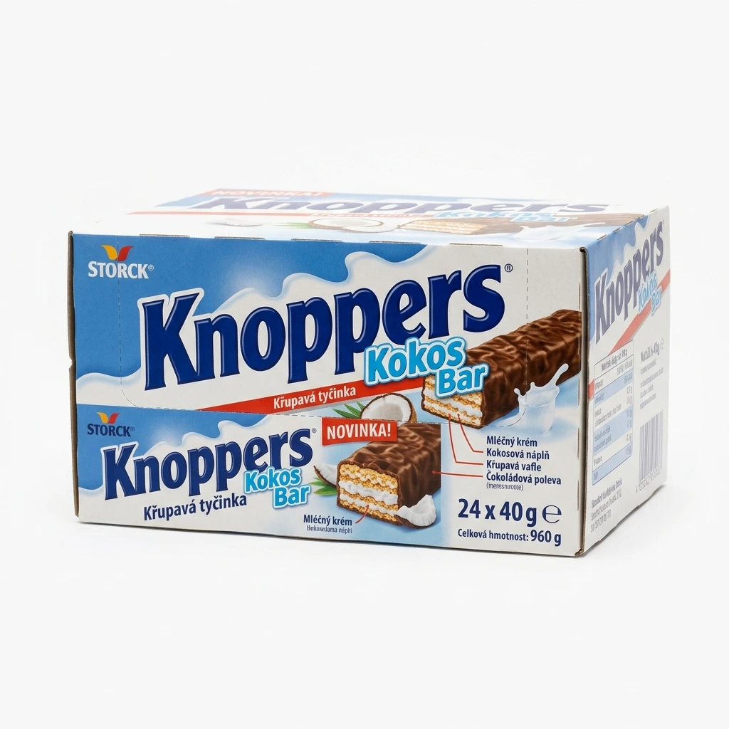 STORCK Knoppers Coconut/kokos Bar Křupavá tyčinka 24 x 40 g