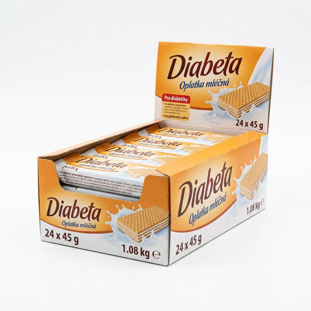 Diabeta Oplatka mléčná 24 x 45 g