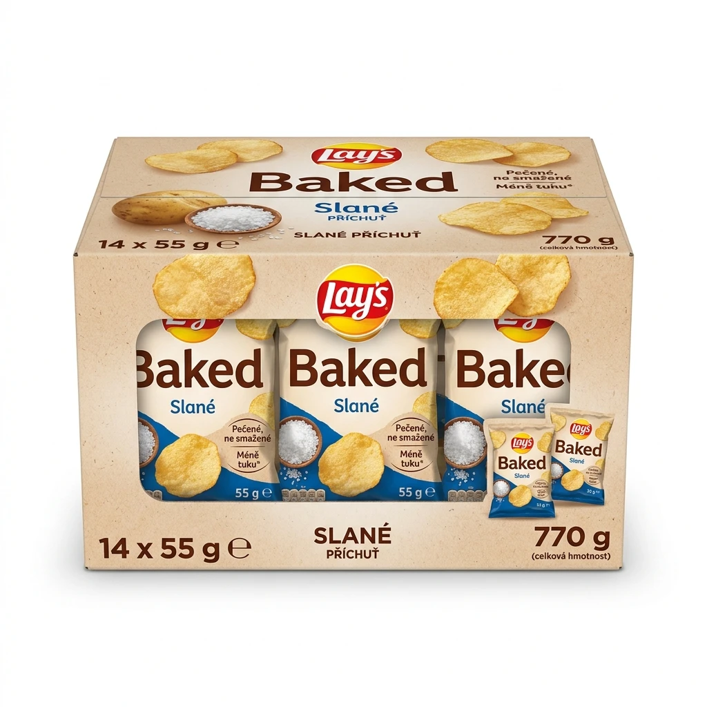 Lay's Baked Salt Chipsy 14 x 55 g