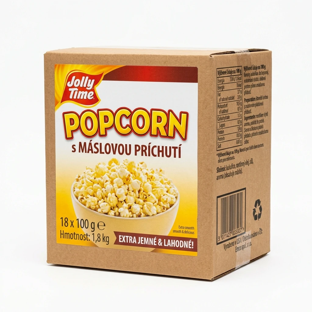 Jolly Time Popcorn s máslovou příchutí 18 x 100 g