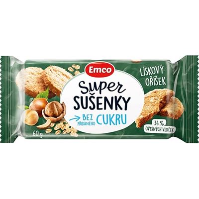 Emco Super sušenky lískový oříšek 24 x 60 g