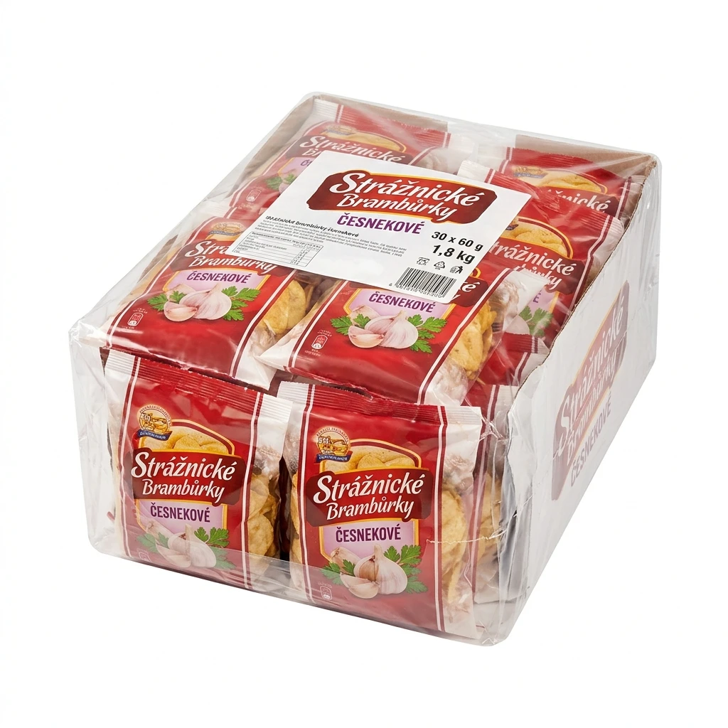 Strážnické brambůrky česnekové 30 x 60 g