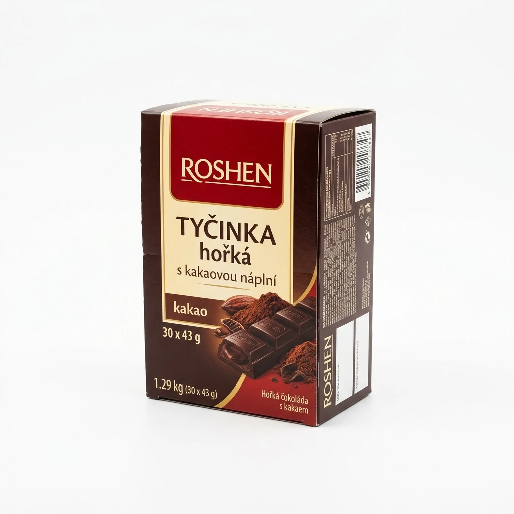 ROSHEN Tyčinka hořká kakao 30 x 43 g