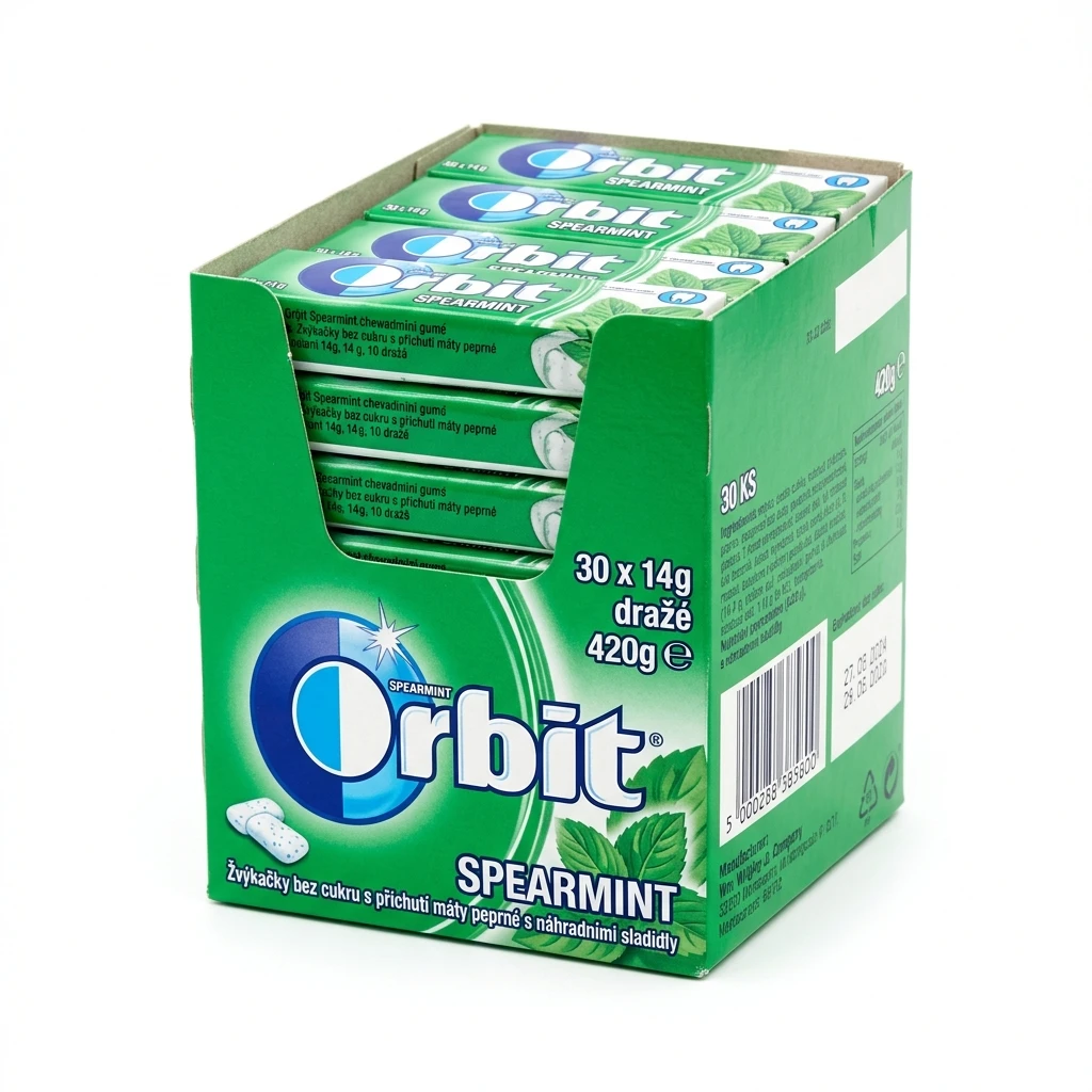 Orbit Spearmint dražé 30 x 14 g