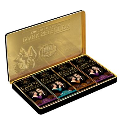 Kolekce hořkých čokolád 120 g plech