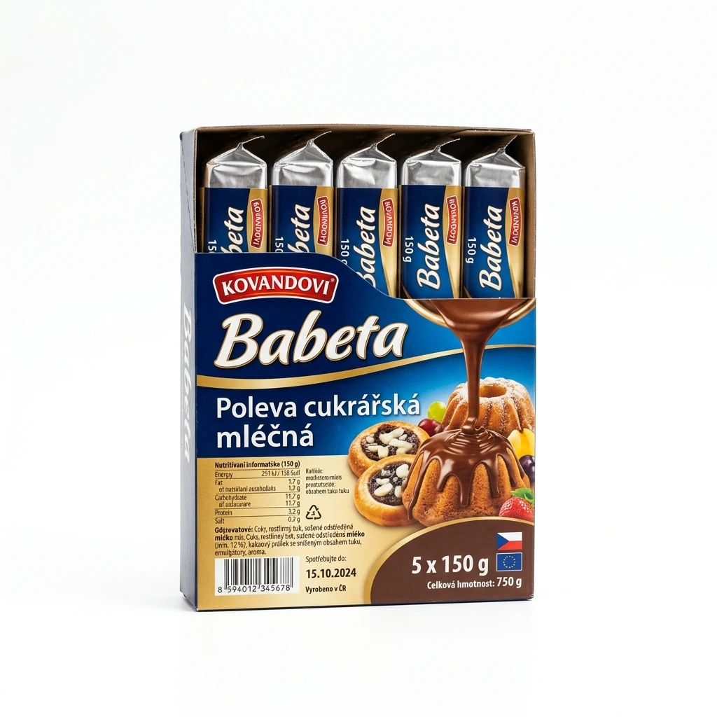 KOVANDOVI Babeta Poleva cukrářská mléčná 5 x 150 g
