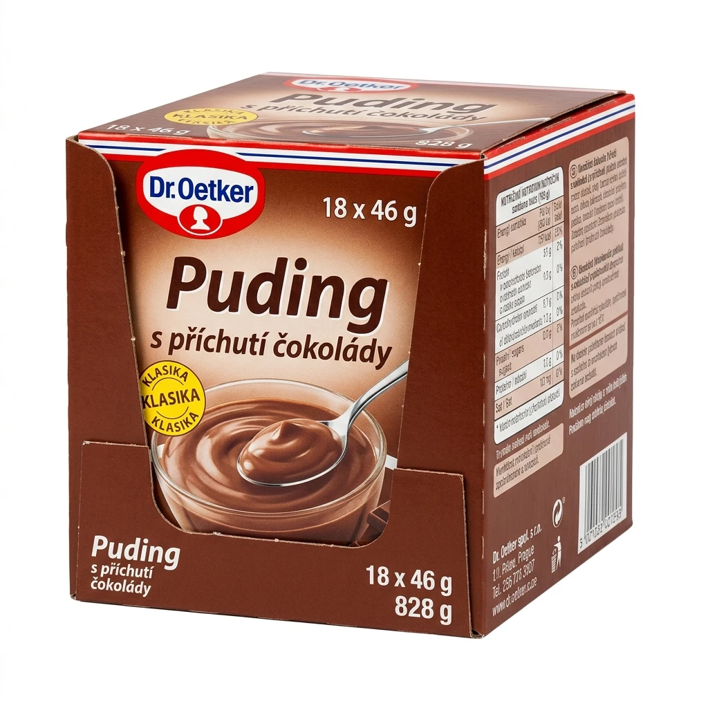 Dr. Oetker Puding s příchutí čokolády 18 x 46 g