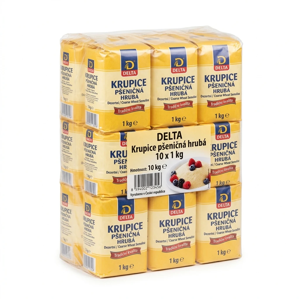 Delta krupice pšeničná hrubá 10 x 1 kg