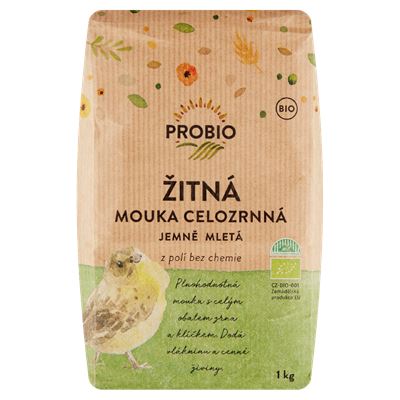PROBIO Mouka žitná celozrnná jemně mletá 1 kg