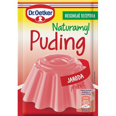 Dr. Oetker Naturamyl Puding příchuť jahoda 18 x 37 g