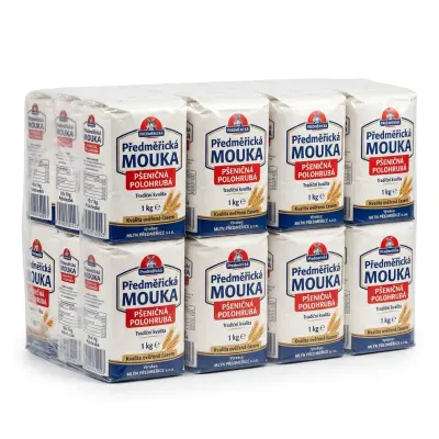 PŘEDMĚŘICE Předměřická mouka pšeničná polohrubá 10 x 1 kg