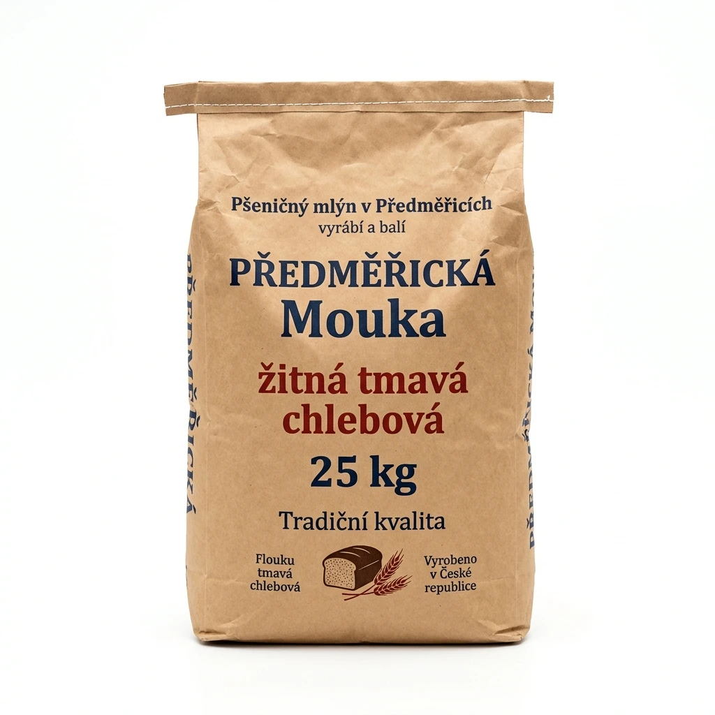 PŘEDMĚŘICKÁ Mouka žitná tmavá chlebová 25 kg