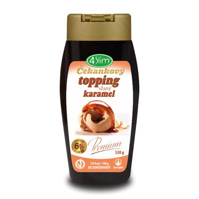 4SLIM Premium Čekankový topping slaný karamel 330 g