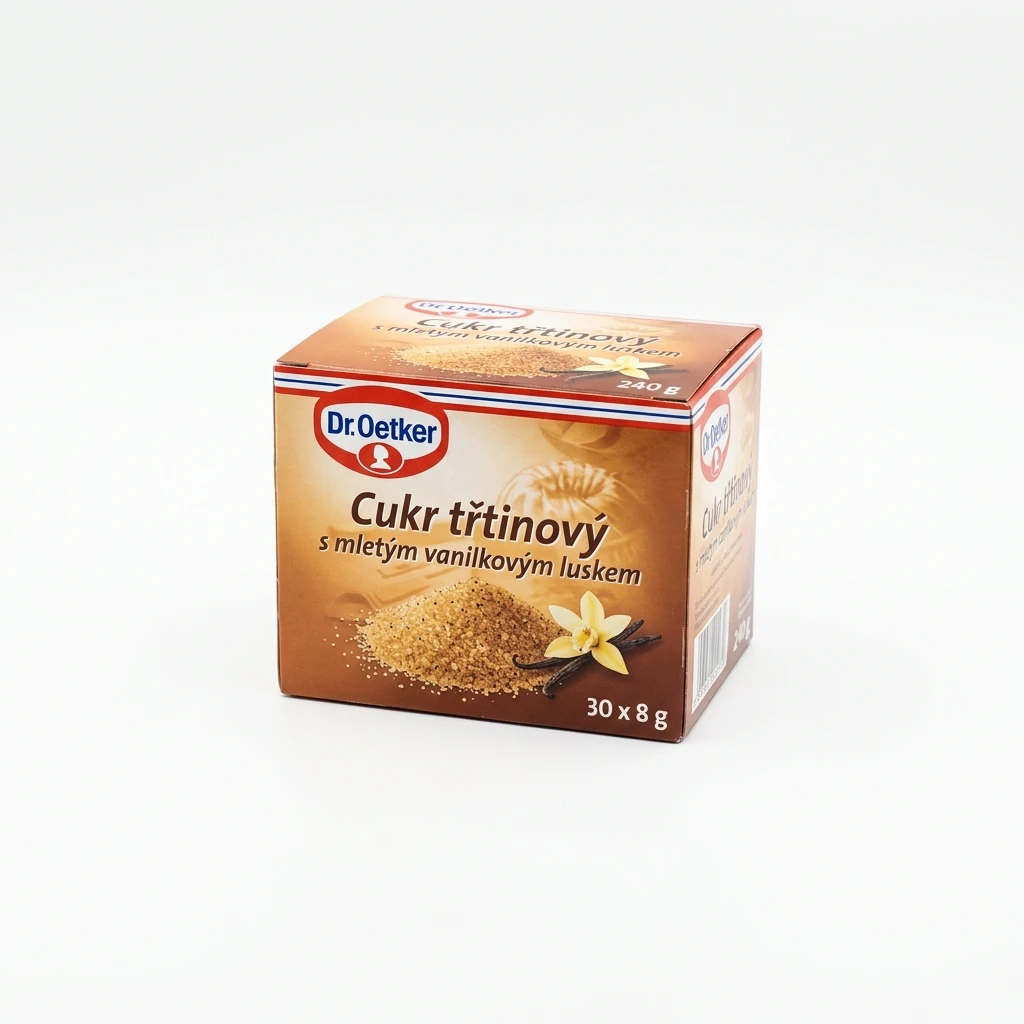 Dr. Oetker Cukr třtinový s mletým vanilkovým luskem 30 x 8 g