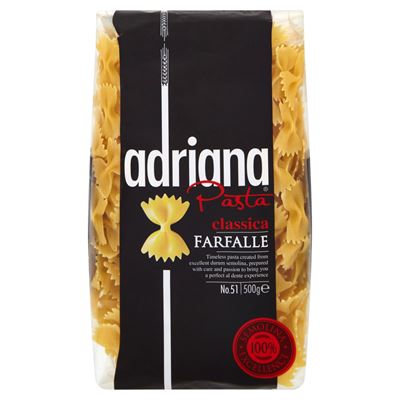 adriana Farfalle semolinové těstoviny 500 g