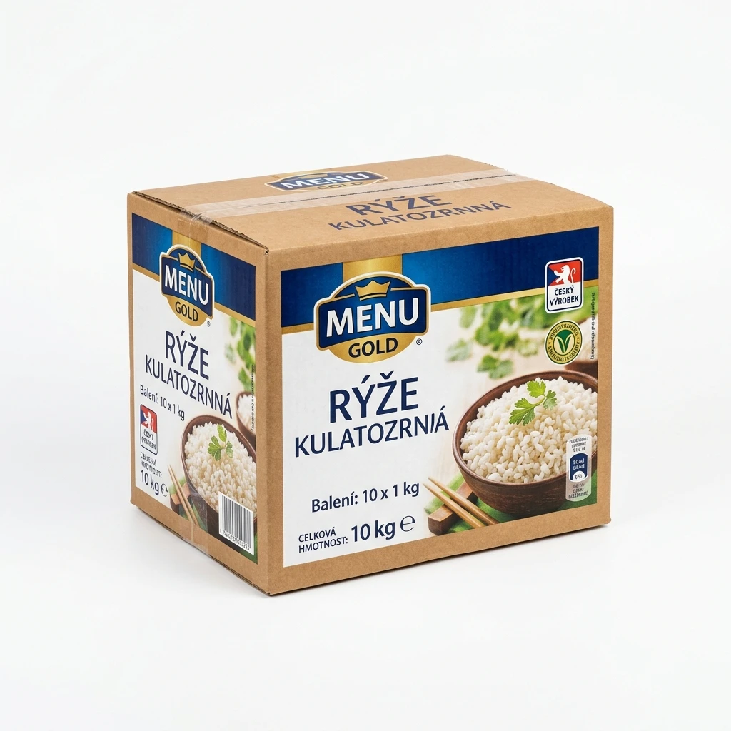 MENU GOLD Rýže kulatozrnná 10 x 1 kg