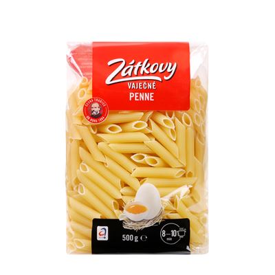 Zátkovy těstoviny Penne vaječné 10 x 500 g